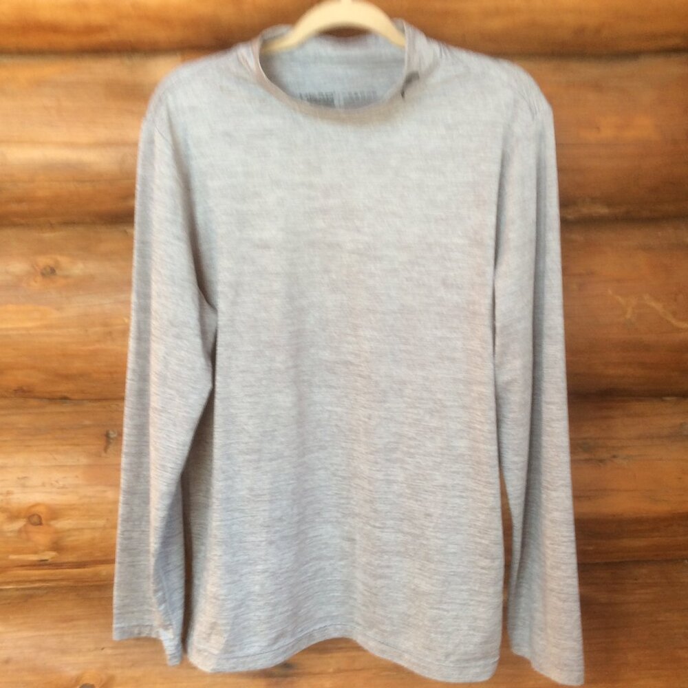 Head Gray Mock Neck Performance Athletic Training Mens Base Layer Shirt XL